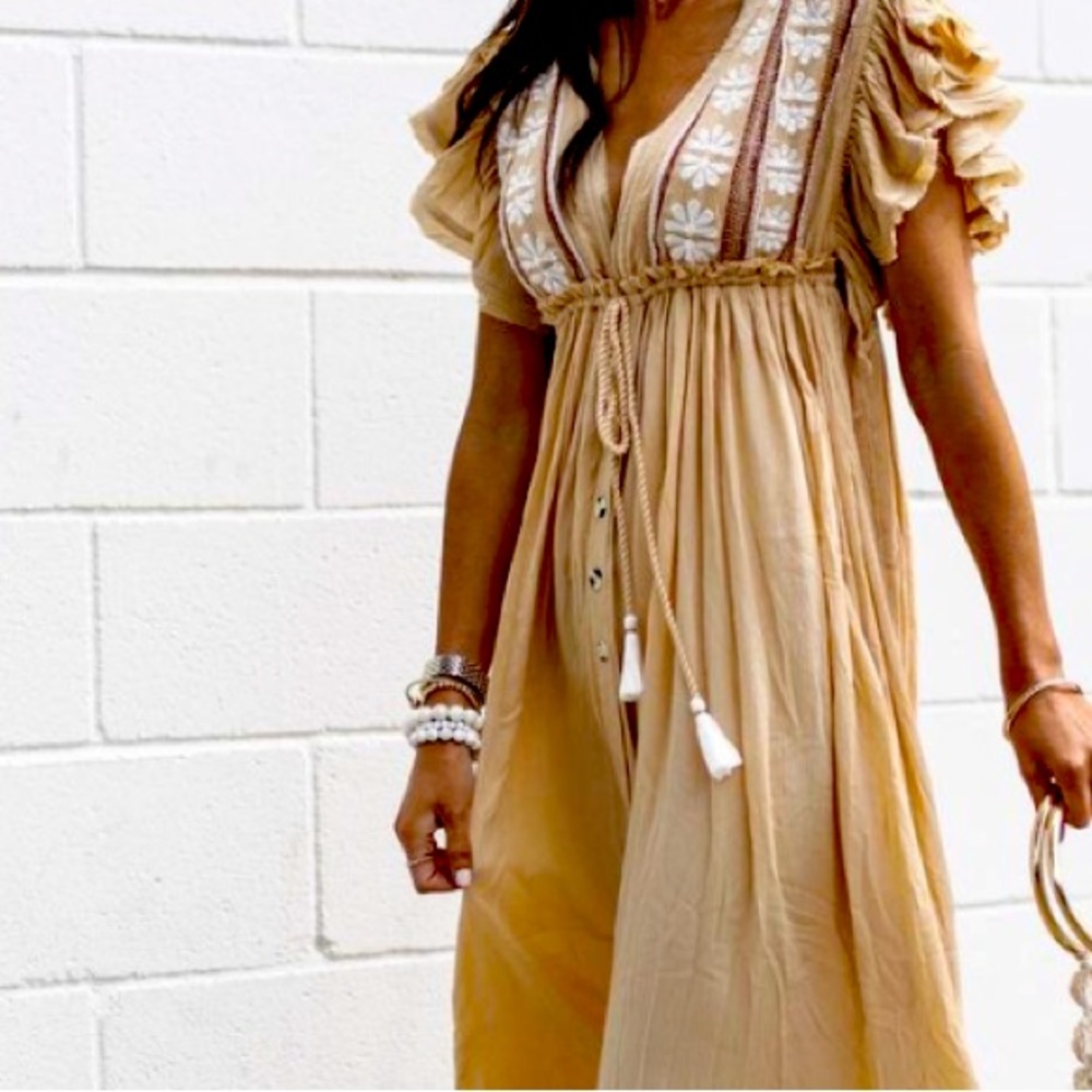 Free People natural boho style dress. Size S/P.